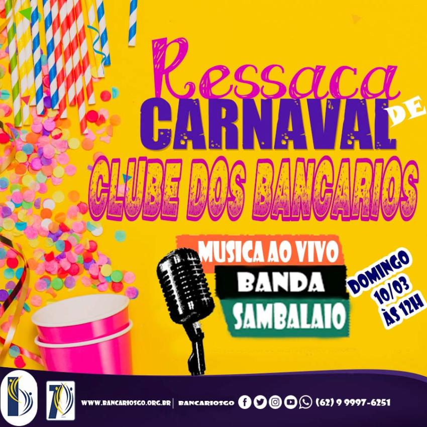 Ressaca de carnaval neste domingo, 22, no Clube dos Bancários, Goiânia 